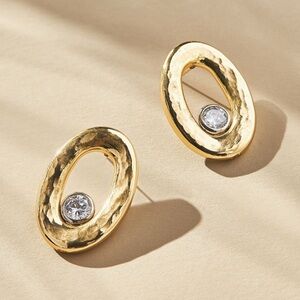 NWT Oval Crystal post earrings